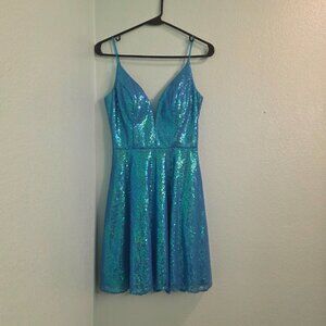 Alyce Paris Blue Short Formal Dress Size 00